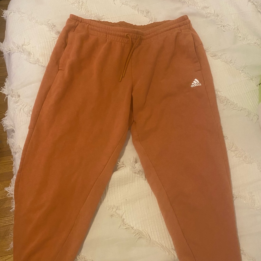 Adidas orange sweatpants women’s medium